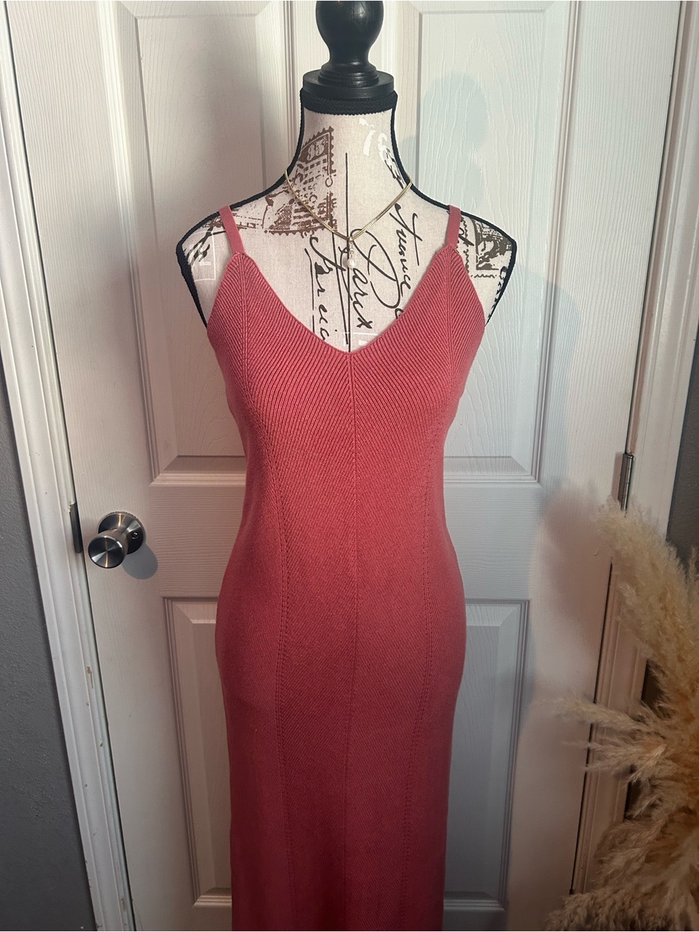 Freshman Mauve Slip Midi Dress